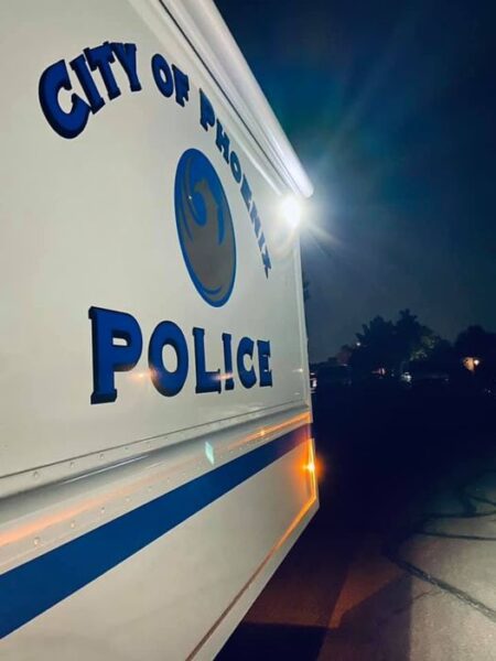 Suspect firing at phoenix police officers shot and arrested - photo licensed by shore news network.