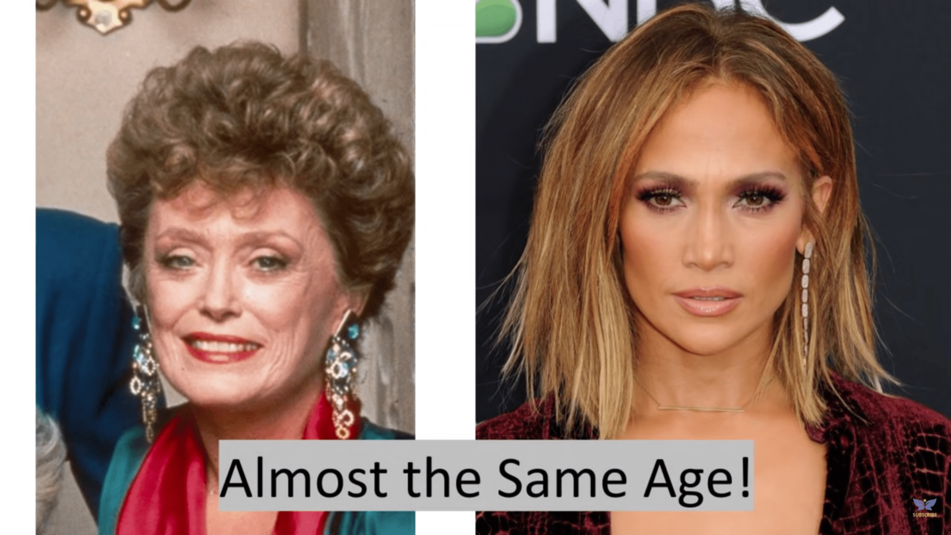 Can you believe JLo and Rue McClanahan are the same age in these photos?