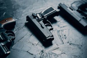 group of pistols