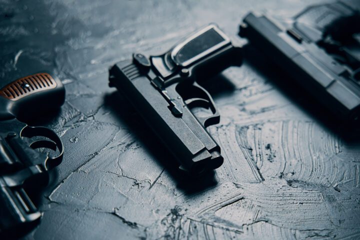 group of pistols