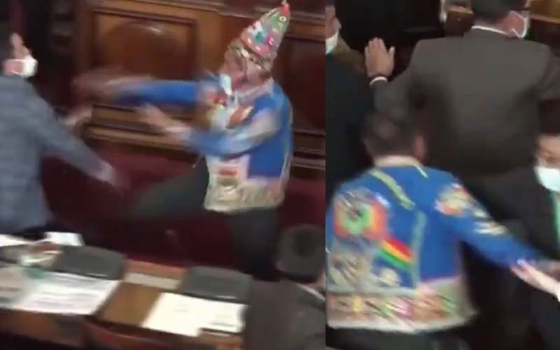 Watch: Lawmakers engage in an all-out fistfight Watch: Lawmakers engage in an all-out fistfight
