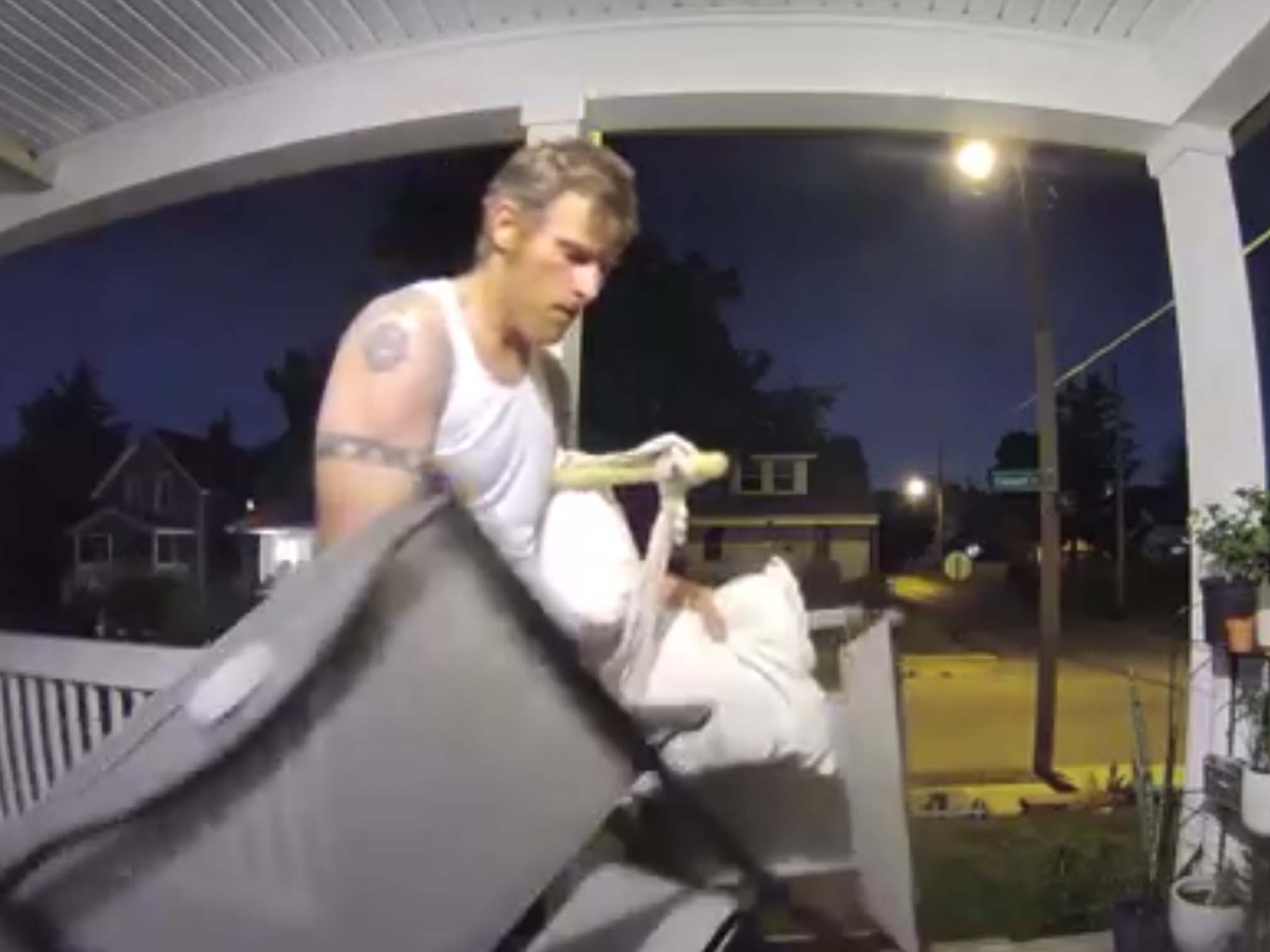 Ya, I'll take that hammock...thief targets Columbus home's porch furniture