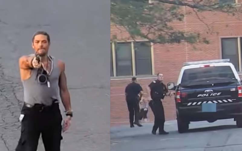 Caught on video: Armed gunman walks through Springfield, shooting