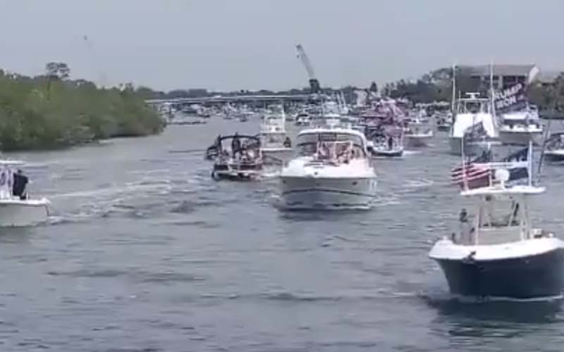 Massive patriotic, Trump-themed boat parade filled Jupiter waterways on Memorial Day