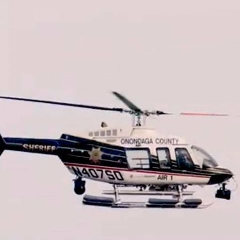 Onondoga sheriff's dept. Uses helicopter, infrared to safely recover two subjects in distress - photo licensed by shore news network.