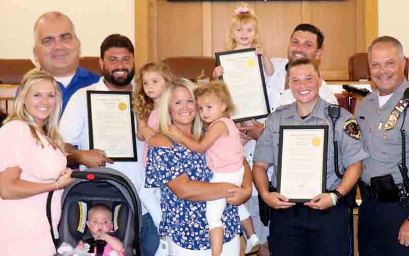 Police officer recognized for saving life of motorcyclist who lost leg