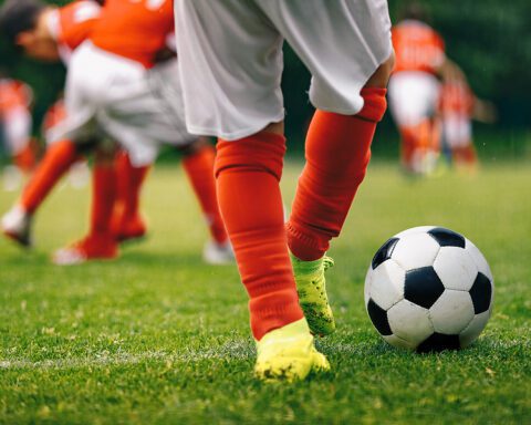 Kids playing Soccer
