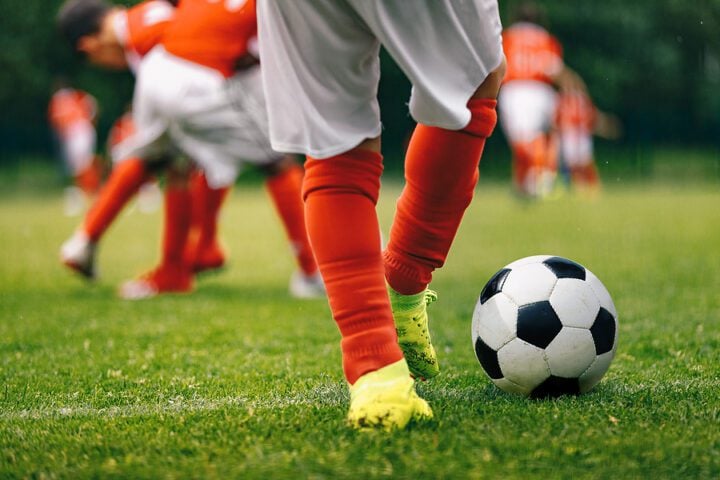 Kids playing Soccer