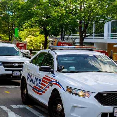 D. C. Police searching for vehicle involved in drive-by shooting - photo licensed by shore news network.