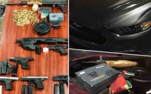 Firearms recovered during bibb county raid on illegal street race
