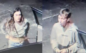 Police searching for arguing couple who drove vehicle through convenience store