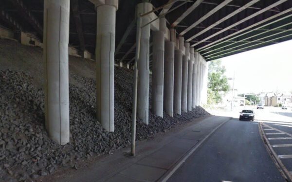 Homeless man slashed, boots robbed under suffern overpass - photo licensed by shore news network.