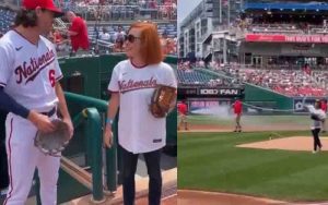 Jen psaki throws better mlb first pitch than anthony fauci