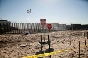 U. S. Contractors repairing the border wall attacked by assailants from mexico