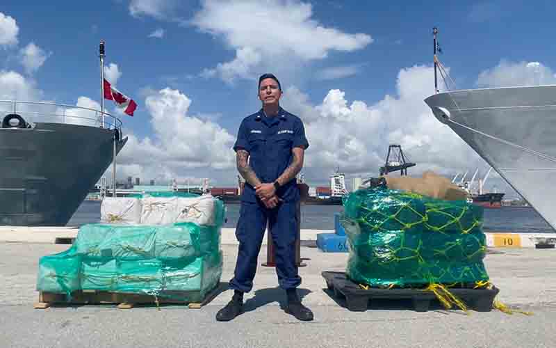 This is $1.4 billion worth of cocaine seized from the drug cartels ...