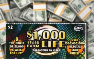 Hillsborough woman wins $1k a week for life on scratch-off