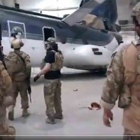 With american uniforms, gear,taliban seize helicopters, hangar used to evacuate u. S. Embassy days ago - photo licensed by shore news network.