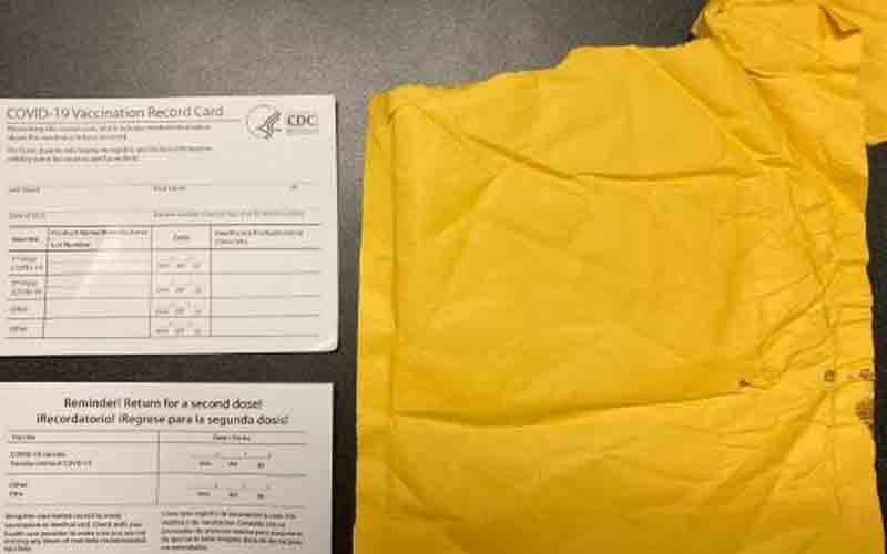 Border agents seize hundreds of counterfeit COVID-19 vaccination cards
