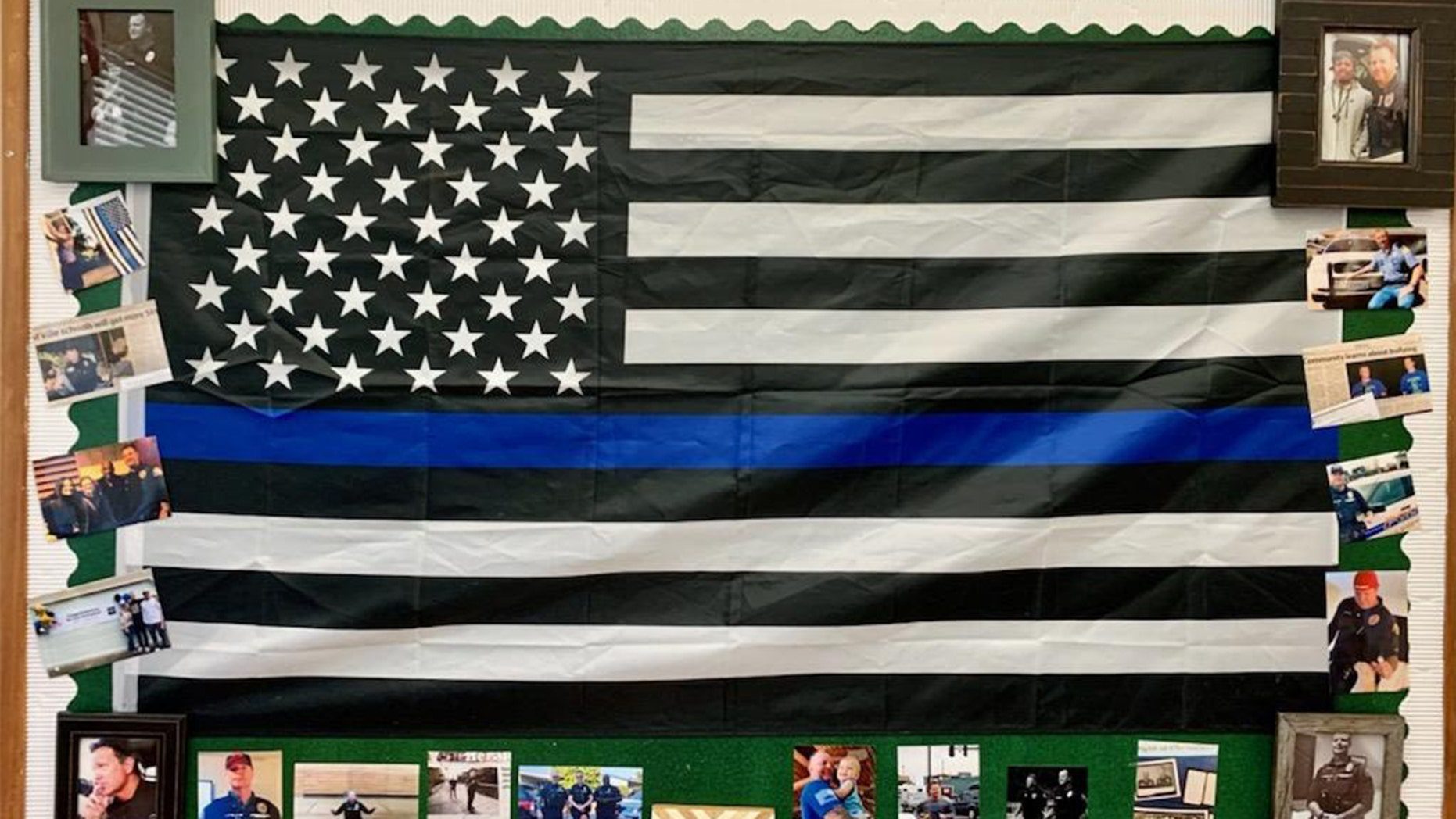 School forces teacher take down pro-police flag to honor her cop brother but allows BLM, LGBTQ flags