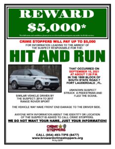 Broward sheriff's office seeks help in hit-and-run crash