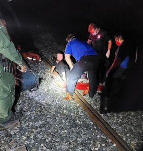 Laredo sector border patrol rescues migrant severely injured by train