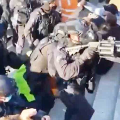 Australians are being shot by police for protesting covid-19 vaccine work mandate - photo licensed by shore news network.