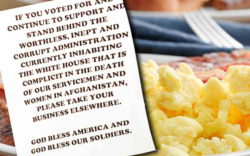 Diner owner who said Joe Biden voters were not welcome receives "outpouring of love"