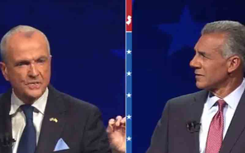 Jack Ciattarelli leading Phil Murphy by 3% of votes counted at 11 p.m. on Tuesday