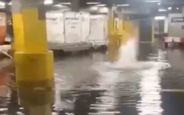 Ida floods lower concourse, baggage terminals at newark airport - photo licensed by shore news network.