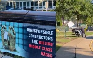 Edison superintendent fights union knocking over casket placed in front of elementary school