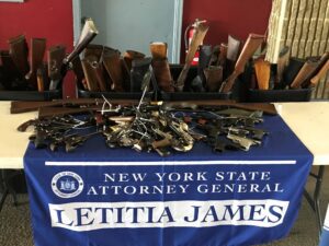 Attorney general james announces 125 guns turned in at community gun buyback in plattsburgh