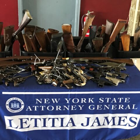 Attorney general james announces 125 guns turned in at community gun buyback in plattsburgh - photo licensed by shore news network.