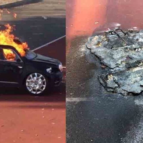Toddler's ride goes up in flames as police suspect arson after photos posted on snapchat - photo licensed by shore news network.