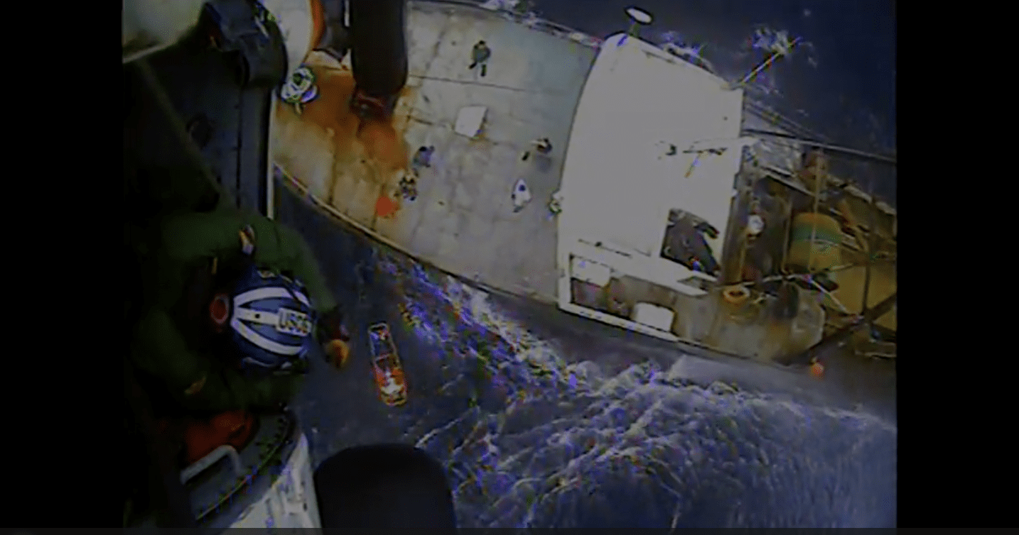 Watch: Coast Guard medevacs fisherman 65 miles east of Virginia Beach