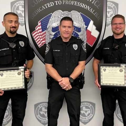 League city cops honored for life-saving deed - photo licensed by shore news network.
