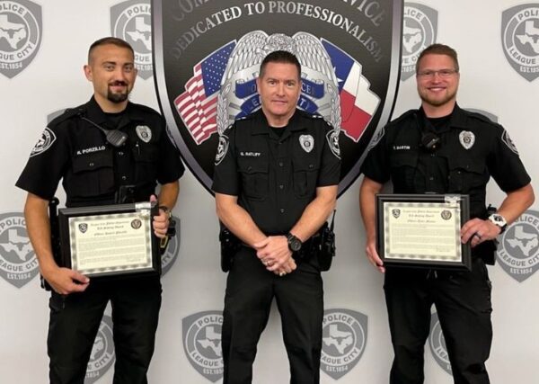 League City cops honored for life-saving deed