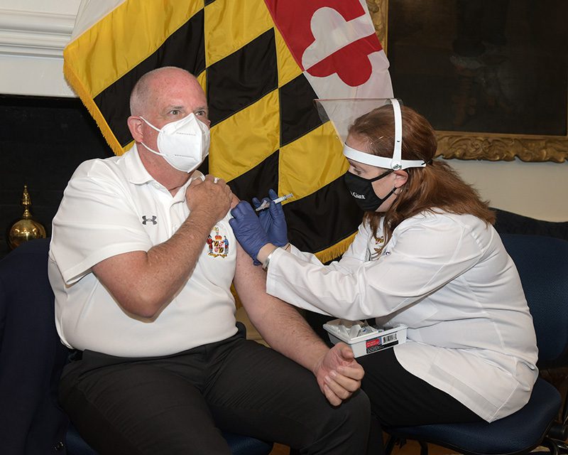 Governor Hogan gets flu shot and urges you to get one too
