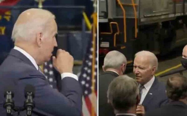 Watch: Joe Biden coughs into his hand, then shakes Phil Murphy's hand