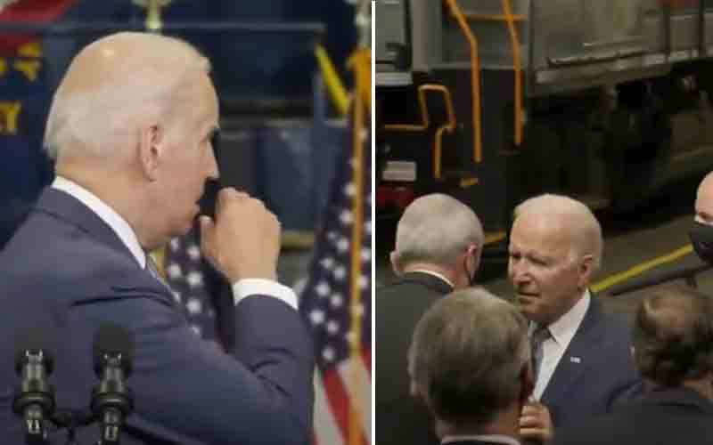 Watch: Joe Biden coughs into his hand, then shakes Phil Murphy's hand