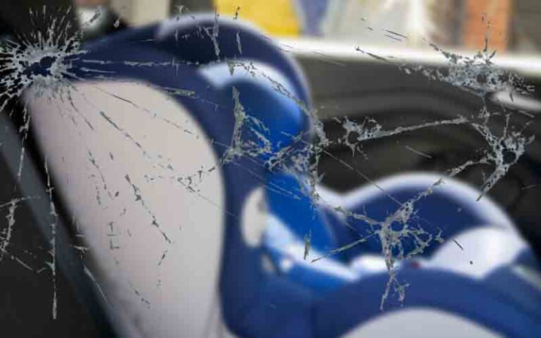 Car seat saves 3-month-old baby who was struck after gunman shot up mom's car - photo licensed by shore news network.