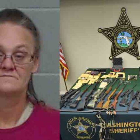 Illegal gun dealing granny, apparently, a local crime kingpin, arrested - photo licensed by shore news network.