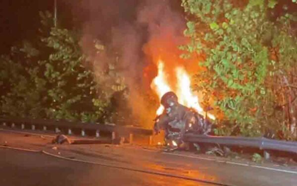 Driver escapes fiery crash on I-95