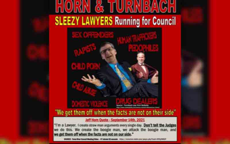 Toms River Republicans slam "Sleazy Lawyers" Turnbach, Horn in election mailer