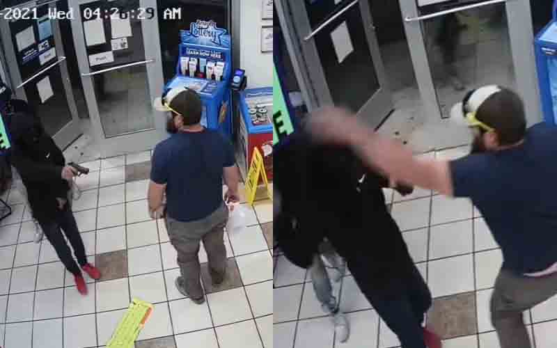 Watch: Marine veteran gets some as he disarms armed robber at Yuma gas station