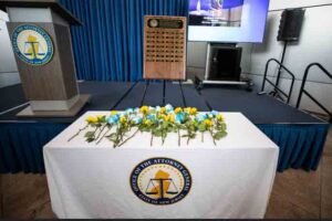 New jersey unveils memorial for 28 police officers who died from covid-19