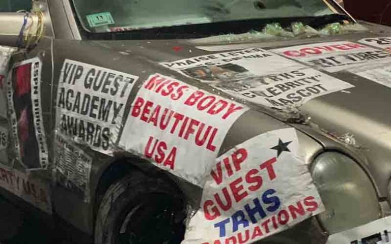 Miss liberty reports iconic poster plastered car stolen in atlantic city - photo licensed by shore news network.