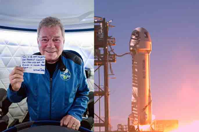 Watch: Captain Kirk, William Shatner goes into space