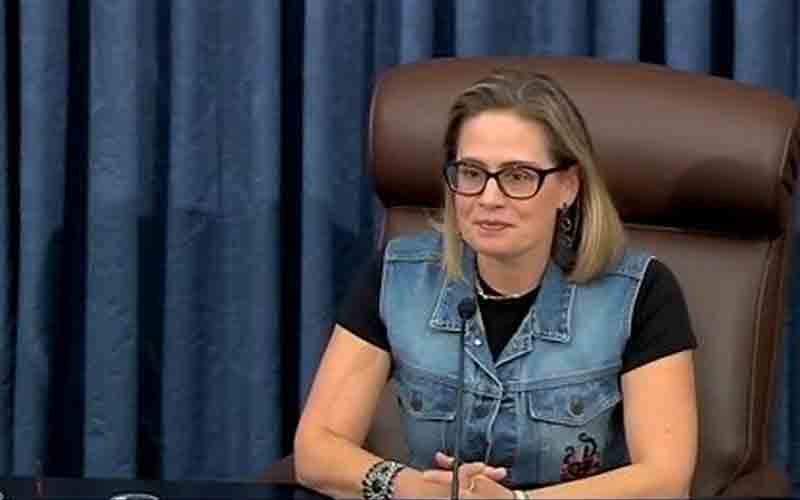 The left flips out over Kyrsten Sinema's outfit while presiding over U.S. Senate
