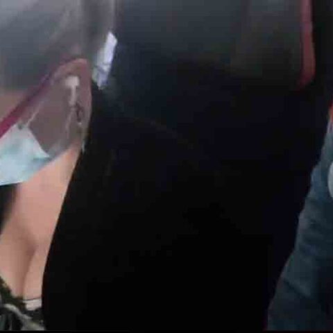 Leftist activists continue to harass u. S. Senator kyrsten sinema in intimidation campaign for vote - photo licensed by shore news network.