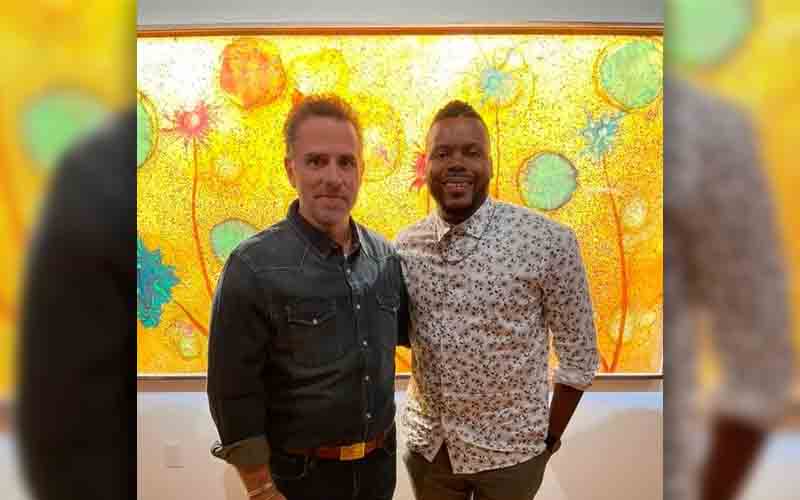 Acclaimed aspiring artist Hunter Biden rubs elbows with Hollywood elite at L.A. art show